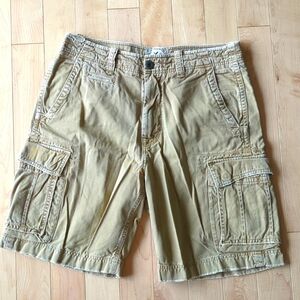 American Eagle Outfitters Cargo Shorts Mens 34 Khaki